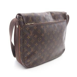 Louis Vuitton Brown Canvas Shoulder Messenger Bag Monogram Bole